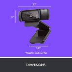 LOGITECH HD PRO WEBCAM C920, WIDESCREEN VIDEO CALLING AND RECORDING, 1080P CAMERA, DESKTOP OR LAPTOP WEBCAM- (1Y) - Image 3